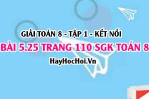 Giải bài 5.25 trang 110 Toán 8 Tập 1 SGK Kết nối tri thức